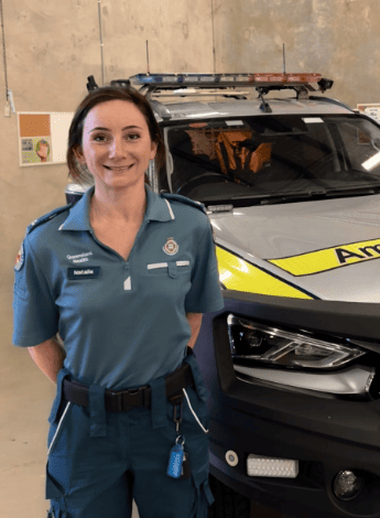 Natalie Davis brings her physiotherapy expertise to emergency patient care. Photo: Queensland Ambulance Service